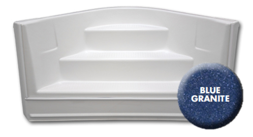 2' Radius In Pool Corner Step Blue Cantilever Latham